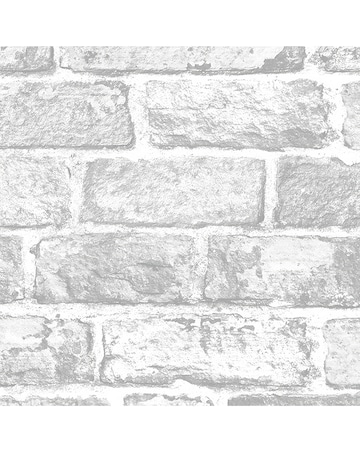 Fresco White/Grey House Industrial Brick Wallpaper