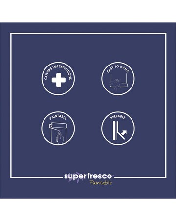 Superfresco Paintable Geometric White Durable Heavy Duty Wallpaper