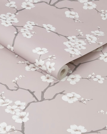 Fresco Pink Apple Blossom Floral Wallpaper