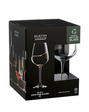 Ravenhead Kings Set of 4 White Wine Glasses