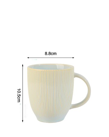 Waterside Cream Embossed Reactive Glaze 16 Piece Dinner Set