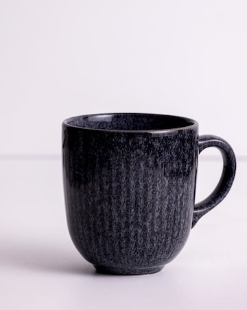 Mason Cash Black Linear Set of 4 Mugs
