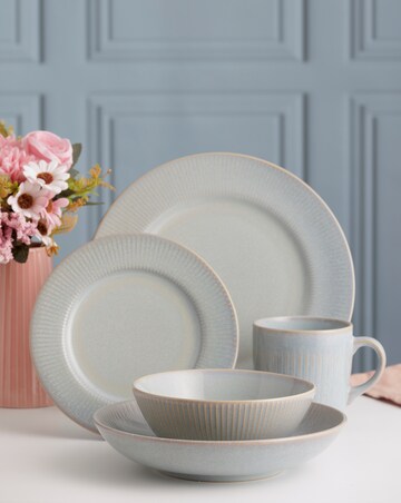 Mason Cash Grey Linear Set of 4 Mugs