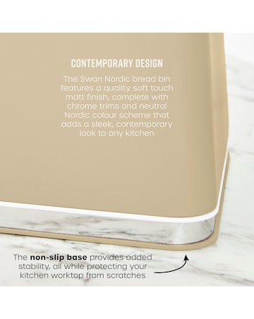 Swan Nordic Bread Bin Oatmeal