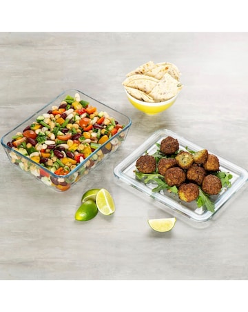 Pyrex Zero Plastic 3 Piece Glass Storage Set