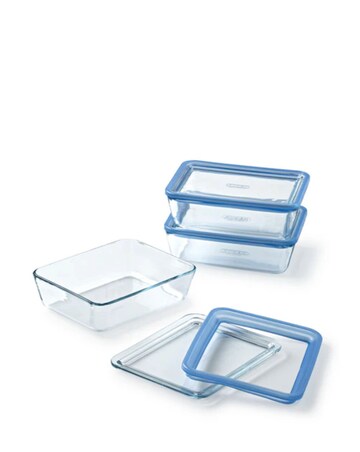 Pyrex Zero Plastic 3 Piece Glass Storage Set