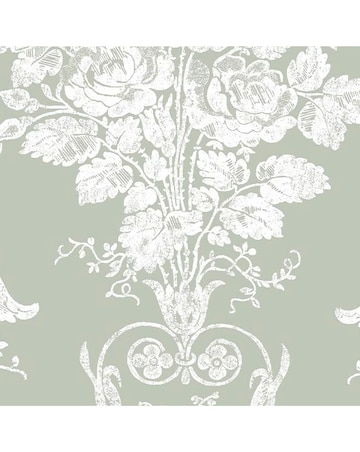 Laura Ashley Josette Sage Green Wallpaper