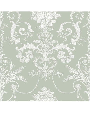 Laura Ashley Josette Sage Green Wallpaper