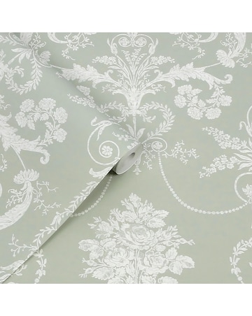 Laura Ashley Josette Sage Green Wallpaper