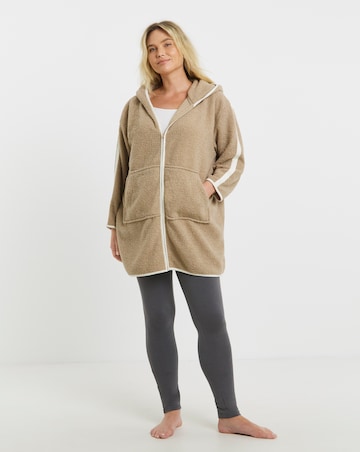 Pretty Secrets Zip Through Fleece Lounge Cardigan