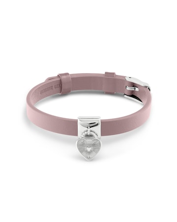 Radley Silver Plated Pink Leather Cuff Bracelet