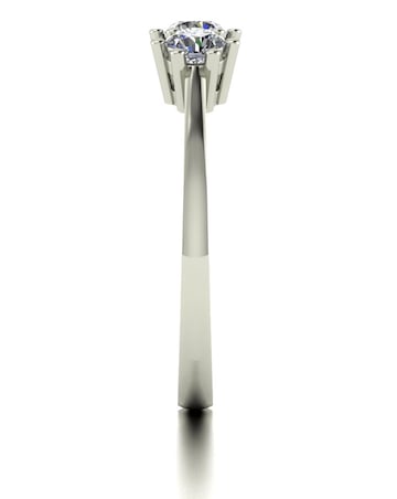 Moissanite 9CT White Gold 3 Stone Ring