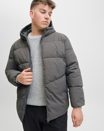 Jack & Jones Global Puffer Coat - Grey