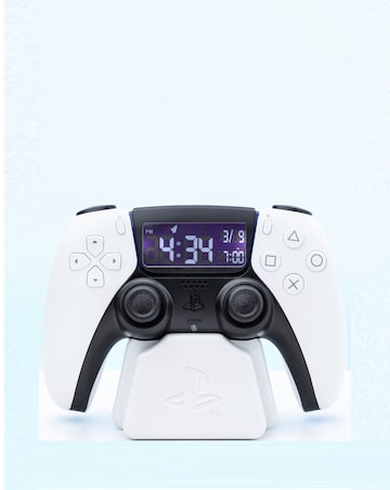 PS5 DualSense Console Controller Alarm Clock, USB-Powered with Snooze Function