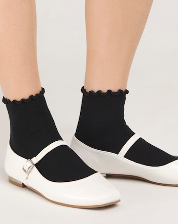 Emilie Mary Jane Stretch Ballerina Shoes Wide E Fit Simply Comfort