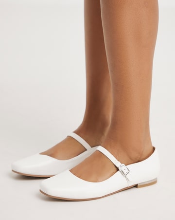 Emilie Mary Jane Stretch Strap Ballerina Shoes Extra Wide EEE Fit Simply Comfort