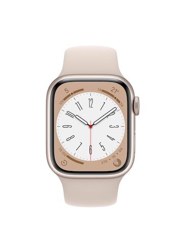 Apple Watch Series 8 GPS 41mm Starlight Aluminium Case with Starlight Sport Band