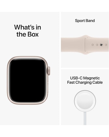 Apple Watch Series 8 GPS 41mm Starlight Aluminium Case with Starlight Sport Band