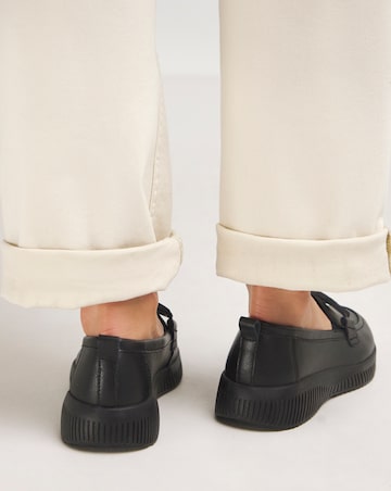 Carol Leather Sporty Loafer Trainers - Wide Fit (E)