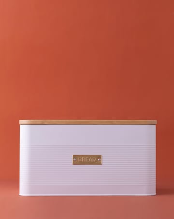 Typhoon Otto Square 4 Piece Bread Bin and Canister White Storage Set