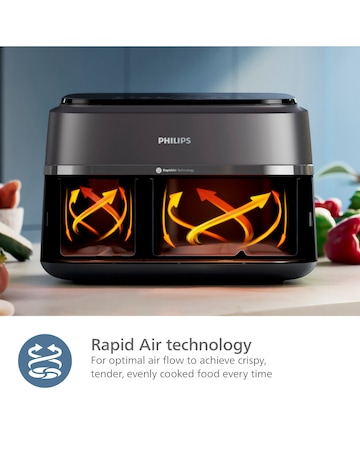 Philips NA351/00 3000 Series 9L Dual Basket Air Fryer