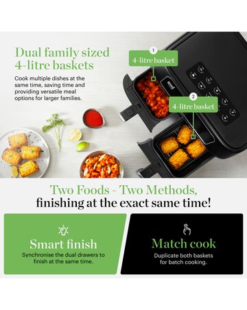 Tower GF17014 Good Food 8L Dual Basket Air Fryer
