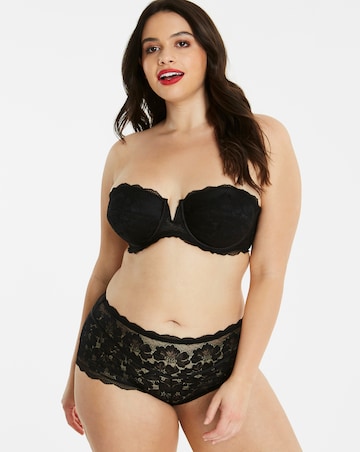 Pretty Secrets 2 Pack Katie Black/White Lace Midi Shorts