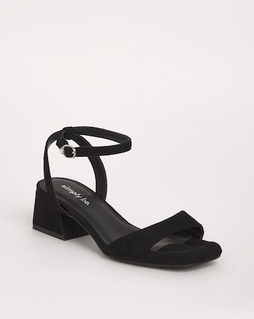 Amber Barely There Low Block Heel Sandals - Standard Fit (D)