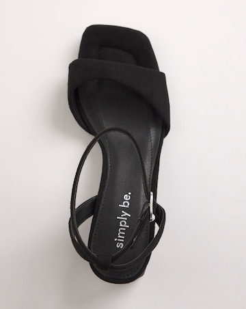 Amber Barely There Low Block Heel Sandals - Standard Fit (D)