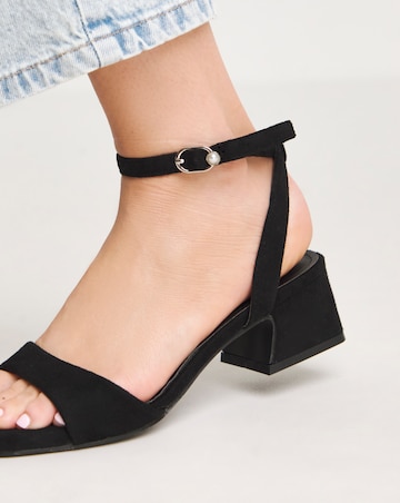 Amber Barely There Low Block Heel Sandals - Standard Fit (D)