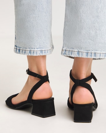 Amber Barely There Low Block Heel Sandals - Standard Fit (D)