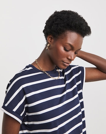 Pure Cotton 2 Pack Short Sleeve Curved Hem Longline top