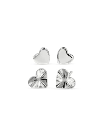 Radley Silver Textured Heart Earrings
