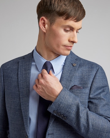 Ted Baker Slim Fit Linen Blend Check Jacket Reg