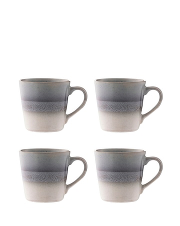 Mason Cash Reactive Fade Set of 4 Mugs Grey