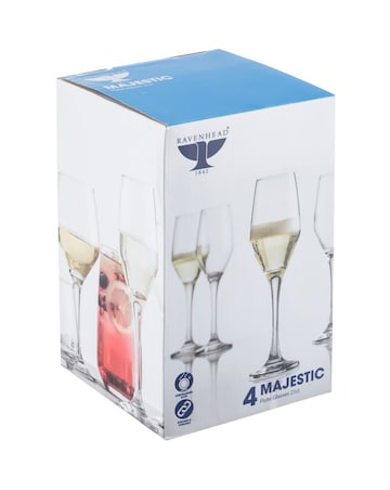 Ravenhead Majestic Set of 4 Flute Glasses