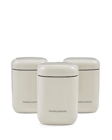 Morphy Richards Set of 3 Canisters - Cream