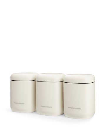 Morphy Richards Set of 3 Canisters - Cream