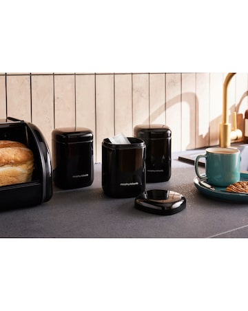 Morphy Richards Set of 3 Canisters - Black