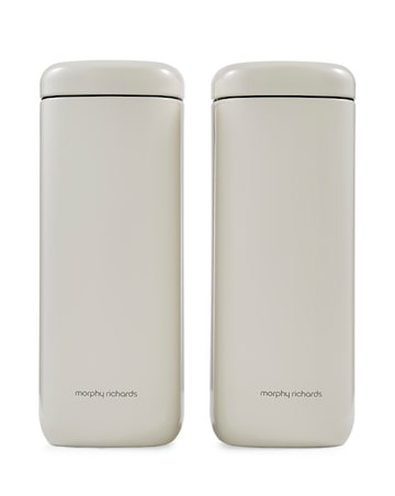Morphy Richards Set of 2 Large Canisters - Cream