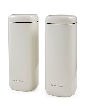 Morphy Richards Set of 2 Large Canisters - Cream