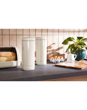 Morphy Richards Set of 2 Large Canisters - Cream