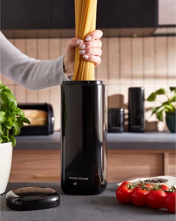 Morphy Richards Set of 2 Large Canisters - Black