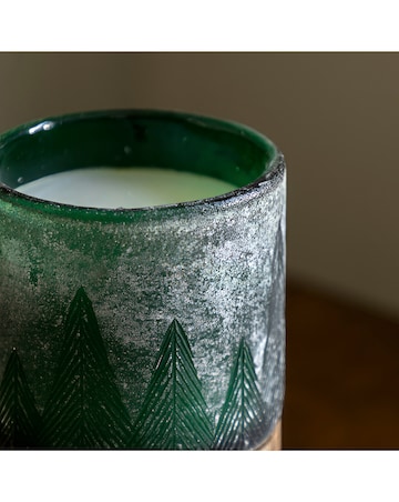 Forest Glass Candle Jar - Green