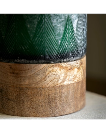 Forest Glass Candle Jar - Green