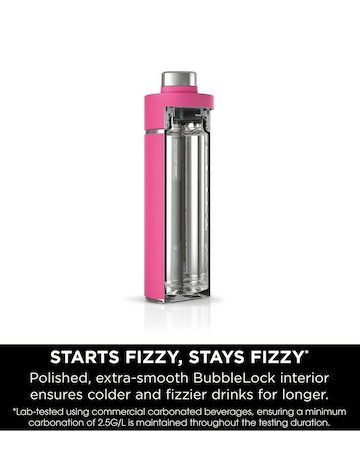 Ninja Thirsti Carbonated 530ml 18oz Bottle with Carbonation Lid in Pink