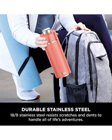 Ninja Thirsti Carbonated 530ml 18oz Bottle with Carbonation Lid in Coral