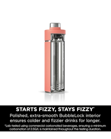 Ninja Thirsti Carbonated 700ml 24oz Bottle with Carbonation Lid in Coral