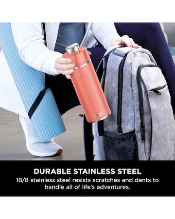 Ninja Thirsti Carbonated 700ml 24oz Bottle with Carbonation Lid in Coral