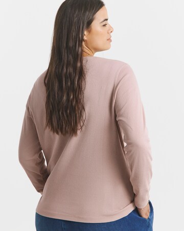 Black, Rose & Sage 3 Pack Long Sleeve Pure Cotton Ribbed Tops